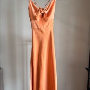 Hello Molly Orange Midi Dress